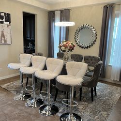 🔥 Modern Shell Bar Stools – Brand New! 🔥 ✨ White, Adjustable, 360° Swivel – $69 Each ✨