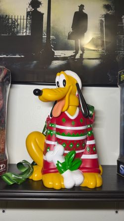 New 2018 Disney Parks Christmas Pluto Popcorn Bucket With Carrying Strap