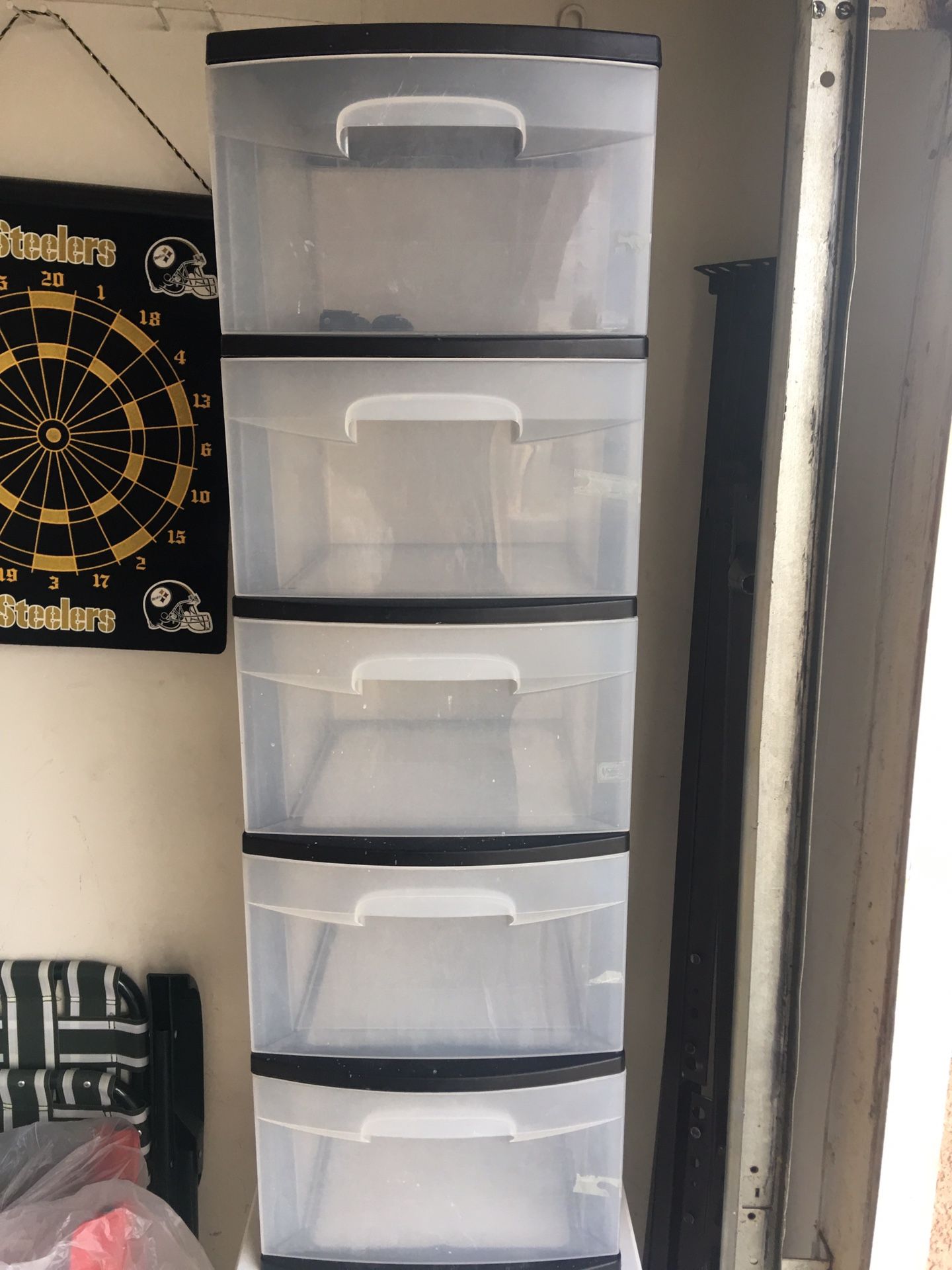 Clear and black,white and clear Plastic drawer cabinet