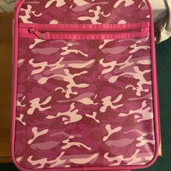 Pink Glitter Camo Roller Bag for Kids