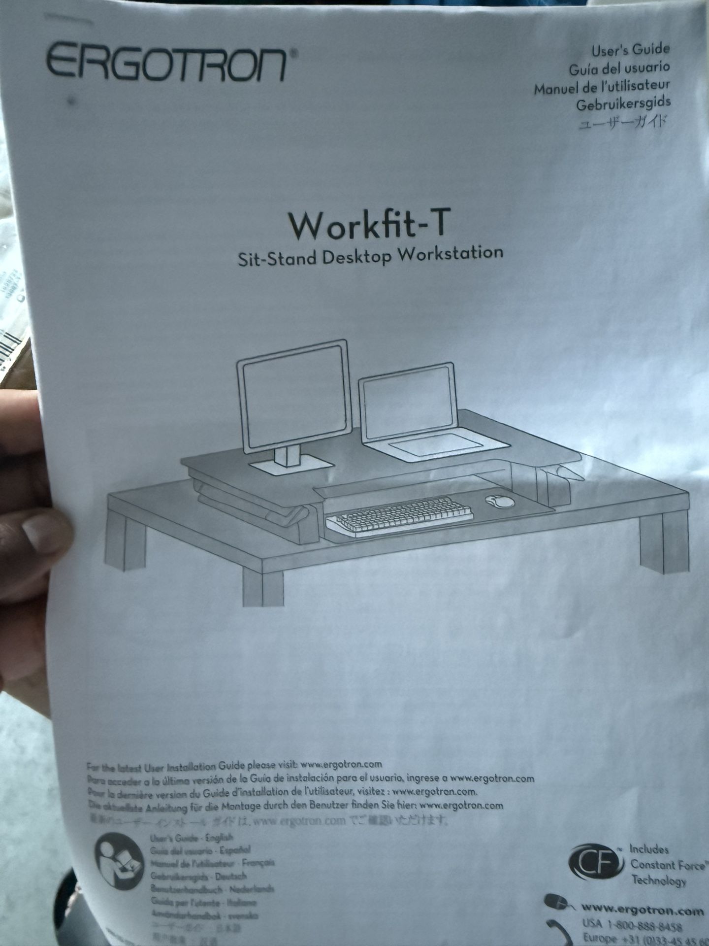 Ergotron WorkFit-T Sit-Stand Desktop Workstation