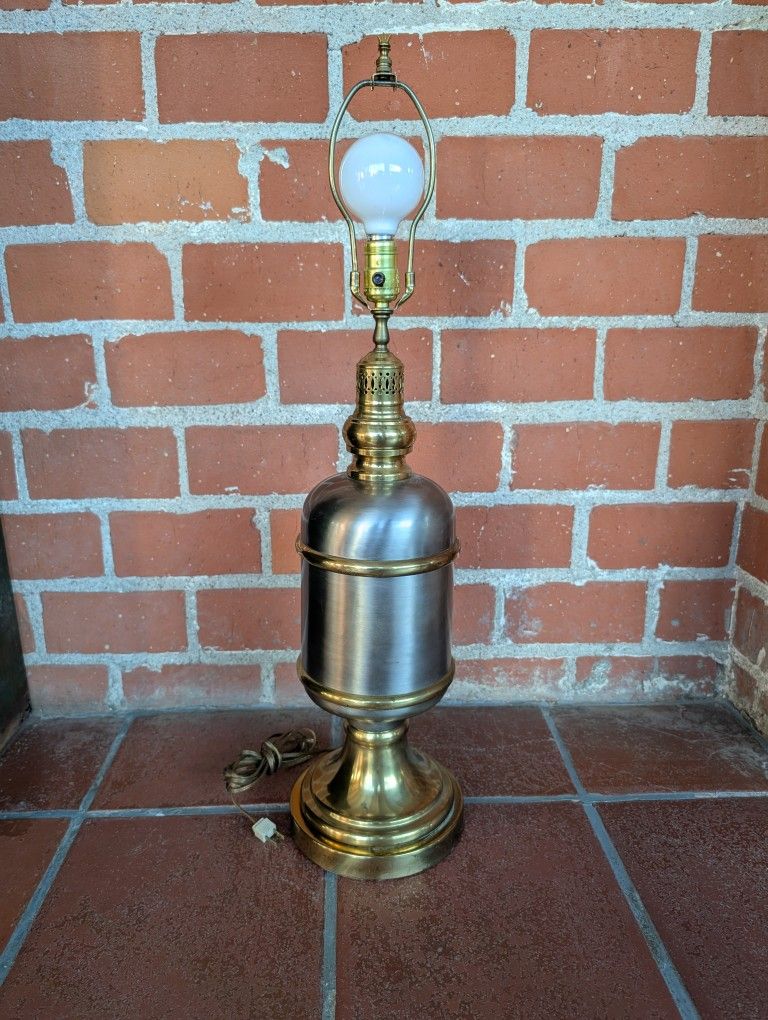 Vintage MCM Brass Lamp Antique