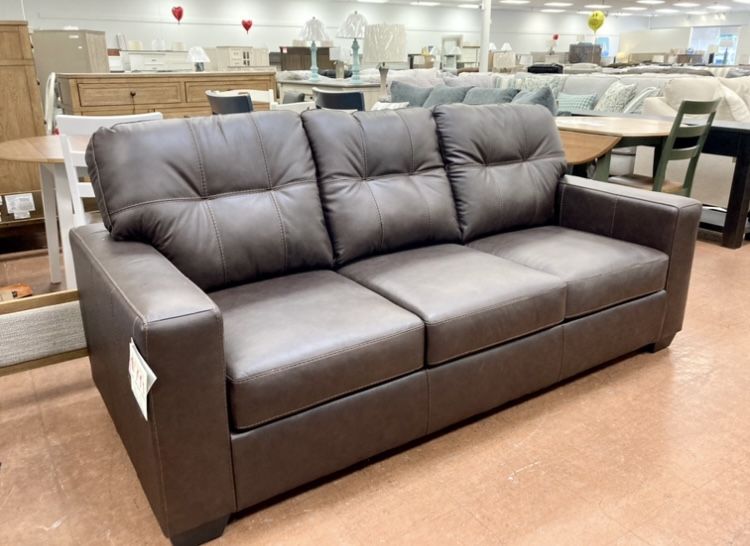 New 85” Leather Sofa — SPECIAL