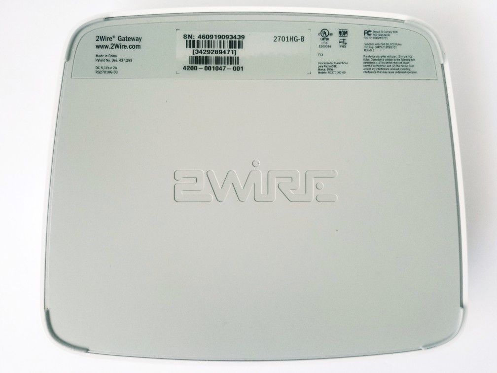 AT&T 2701HG-B 2Wire Wireless Gateway DSL Router Modem