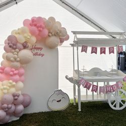 Candy Cart And Balloon Arch