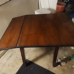 Small Wooden Drop Leaf Table