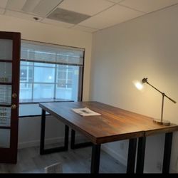 2 hardwood bar tables 