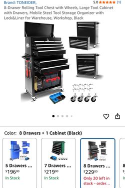 8 Drawer Rolling Tool Chest