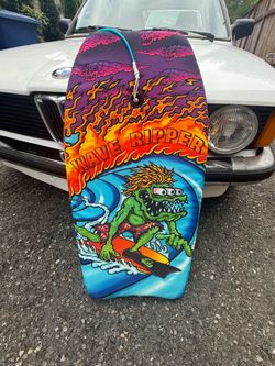 Vintage power deck, wave, ripper, bodyboard surf Rat Fink graphic
