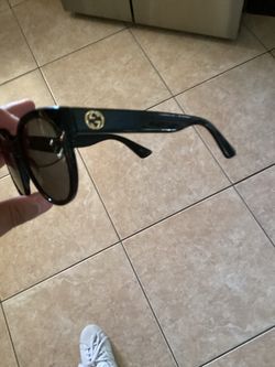 Gucci Black Sunglasses with Gold GG Logo