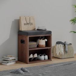 Soohow Small Shoe Bench for Entrywaywith Cushion Shoe Bench with Storage and Seating,Seat Entryway Shoe Rack, Entryway