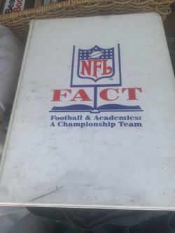 FOOTBALL binder and cards