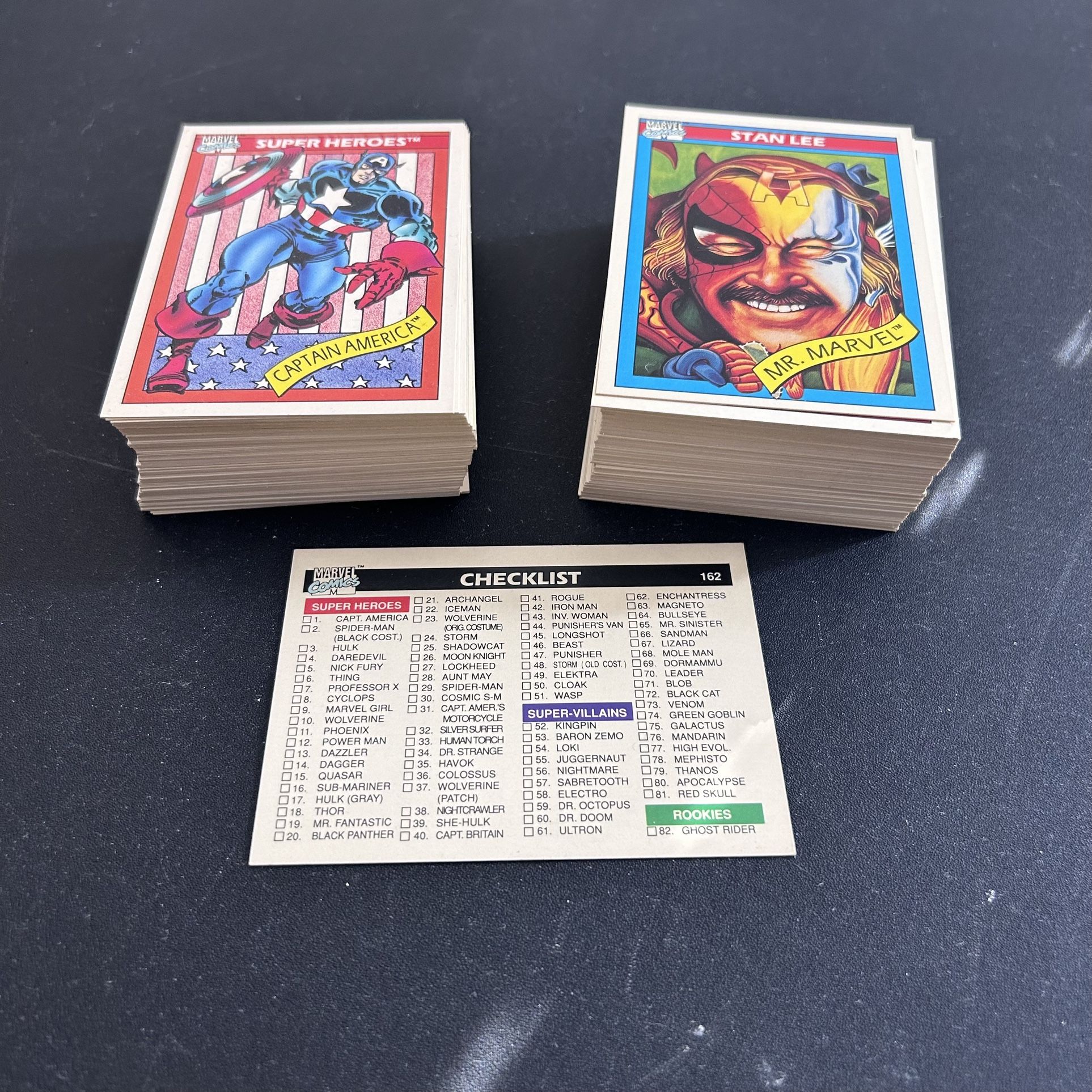 1990 Marvel Complete Base Set 1-162