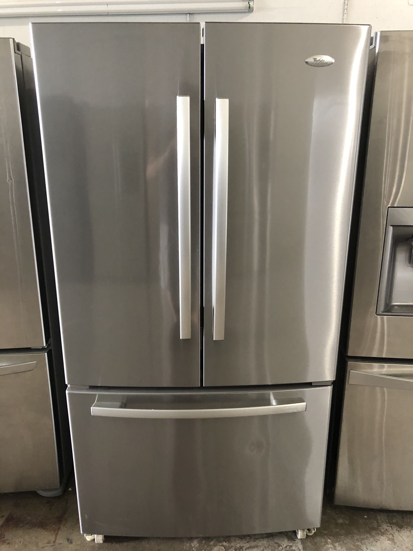 36” whirlpool fridge refrigerator nevera refrigerador stainless steel French door good condition we fix