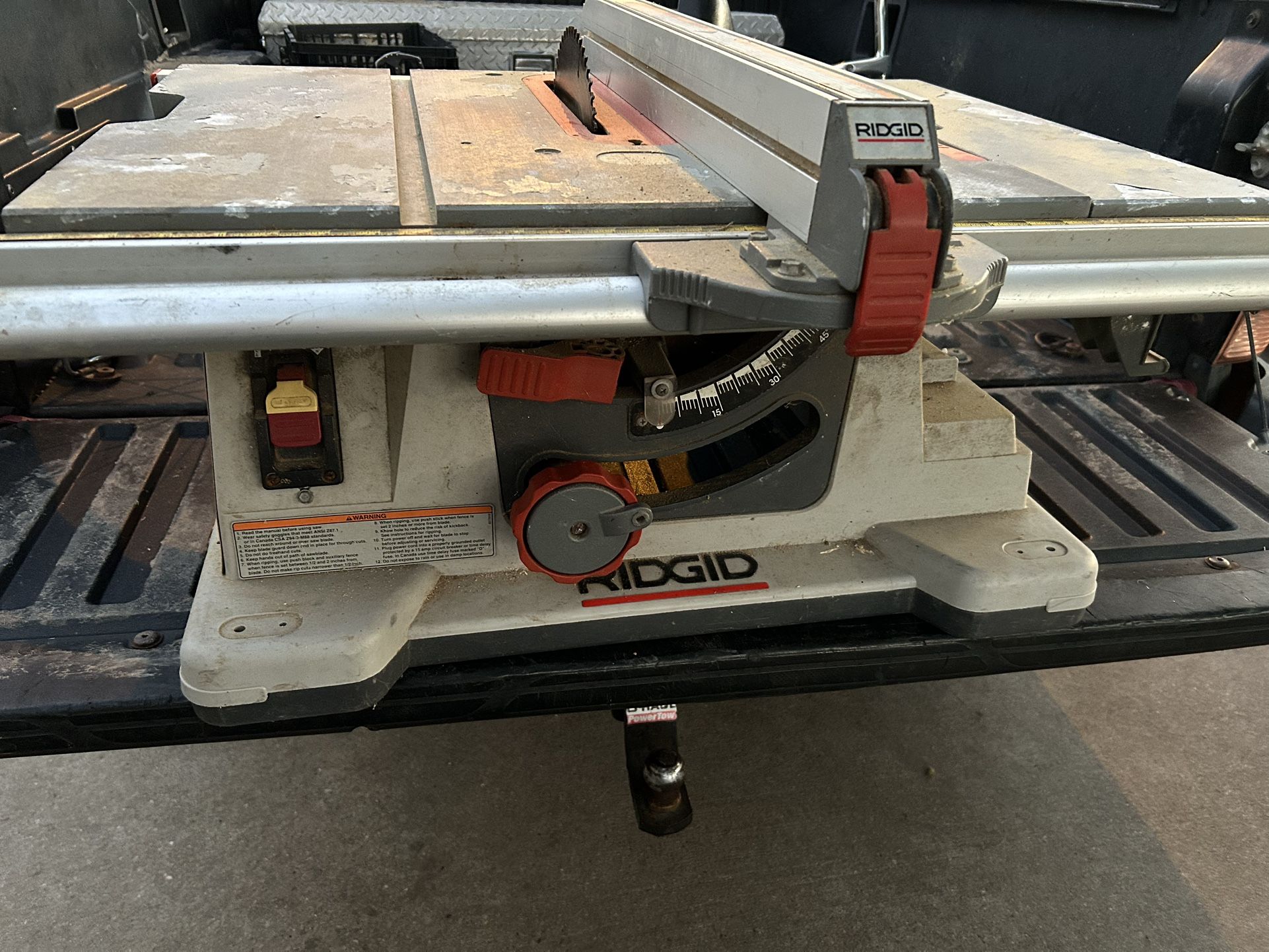 Ridgid 10” Table Saw 15 Amp