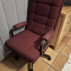 Magenta Felt XL Office Chair