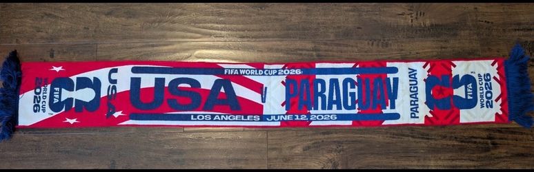FIFA World Cup 2026 Official Matchup Scarf - USA vs Paraguay - LA 6/12/26