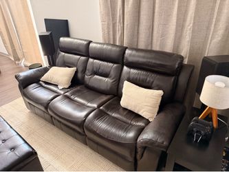 Leather Recliner Couch