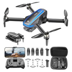 Drones with Camera for Adults 4K Brushless Motor Drone for Kids Beginners, FPV Foldable RC Quadcopter with Propeller Guards, 2 Batteries, 1500mAh, 130