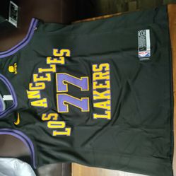 Laker Jersey All City Black Purple And Gold Number 77