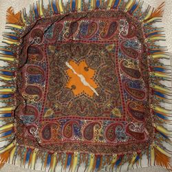 Women’s Colorful, lightweight, bohemian style, paisley-print over-the-head shawl