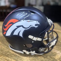 Denver broncos autographed Bo Nix full size Authentic helmet