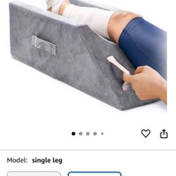 LightEase Memory Foam Leg Support and Elevation Pillow w/Dual Handles for Surgery, Injury, or Rest