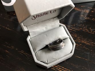 Shane Co Wedding Band Titanium Size 8 Thumbnail