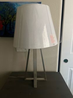 Metal lamp with new shade