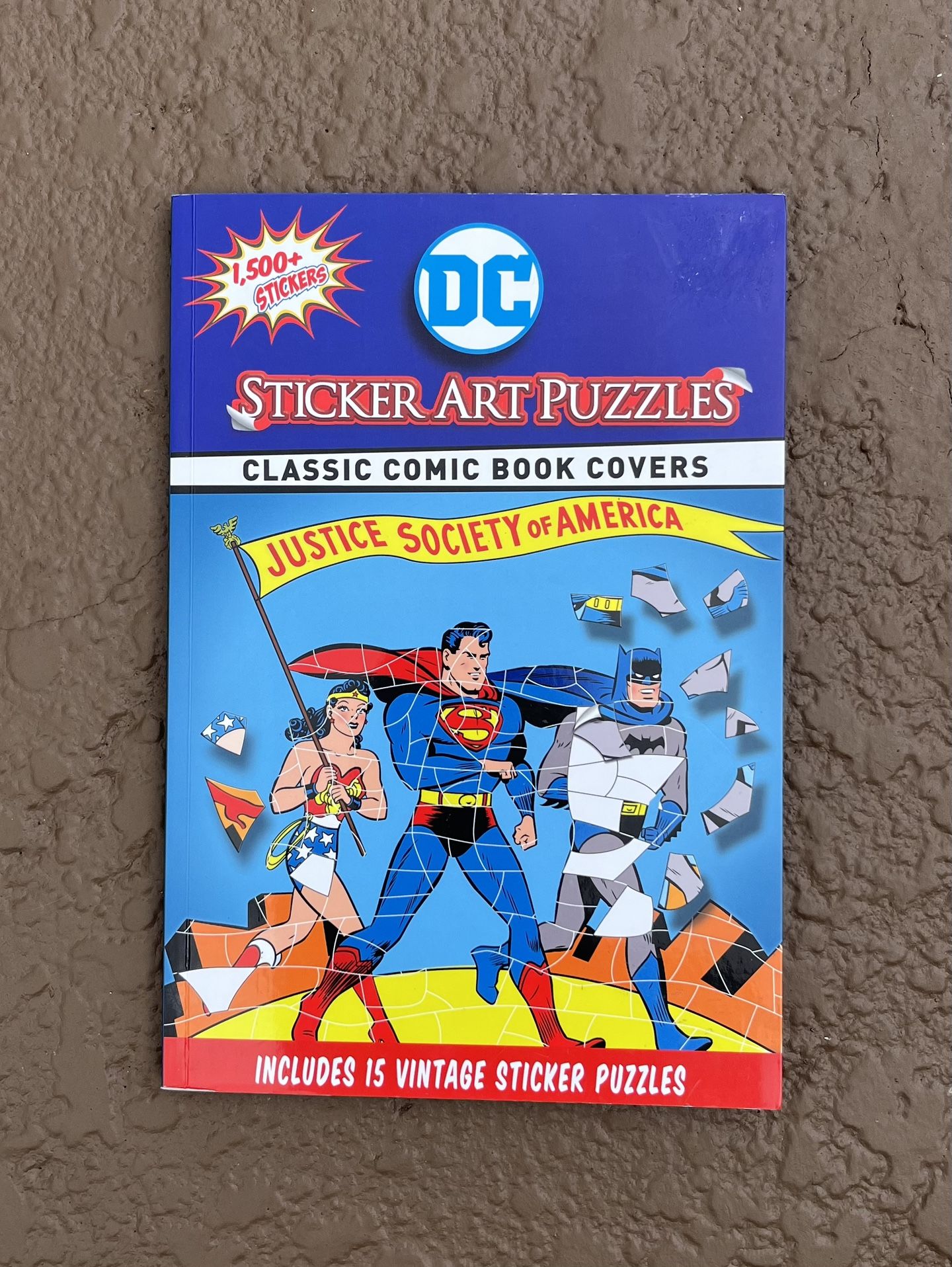 DC Comics Classic Comic Book Covers Sticker Art Puzzles book