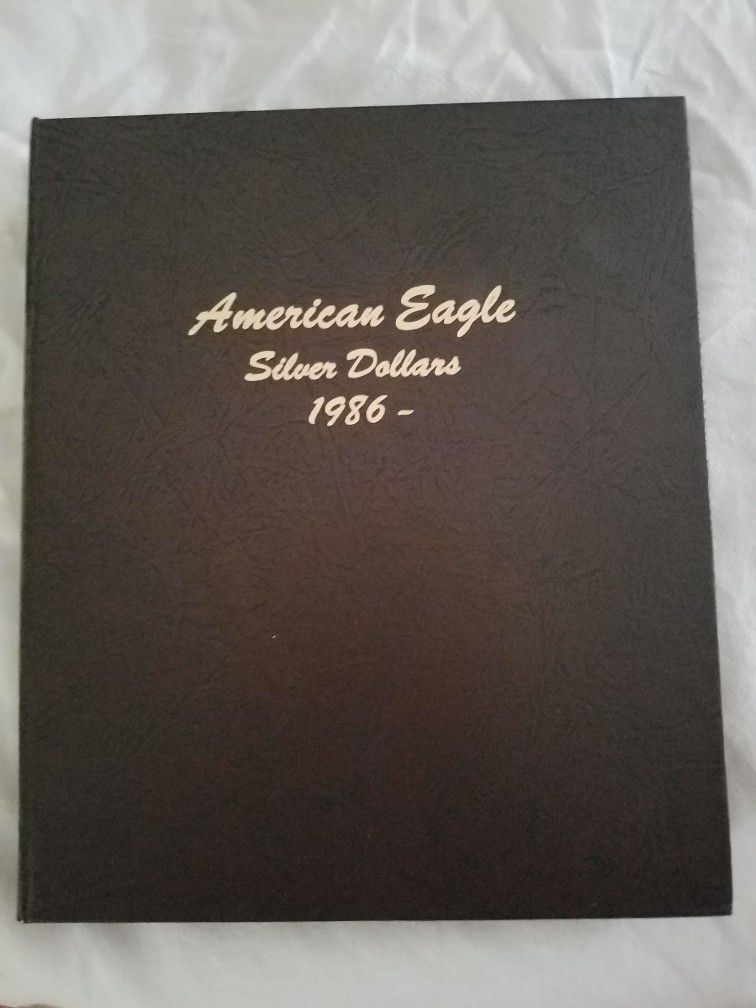 Silver Eagle Dollar Set In Album From 1986 To 2021