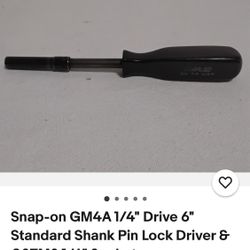 Snap On Screwdrivers And Standard Shank Pin Lock