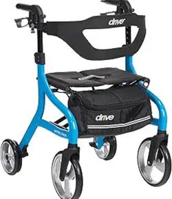 Drive medical transport walker brand new hand brakes seat Rollator foldable light weight
