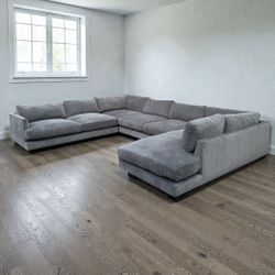 GREY SECTIONAL COUCH SOFA 