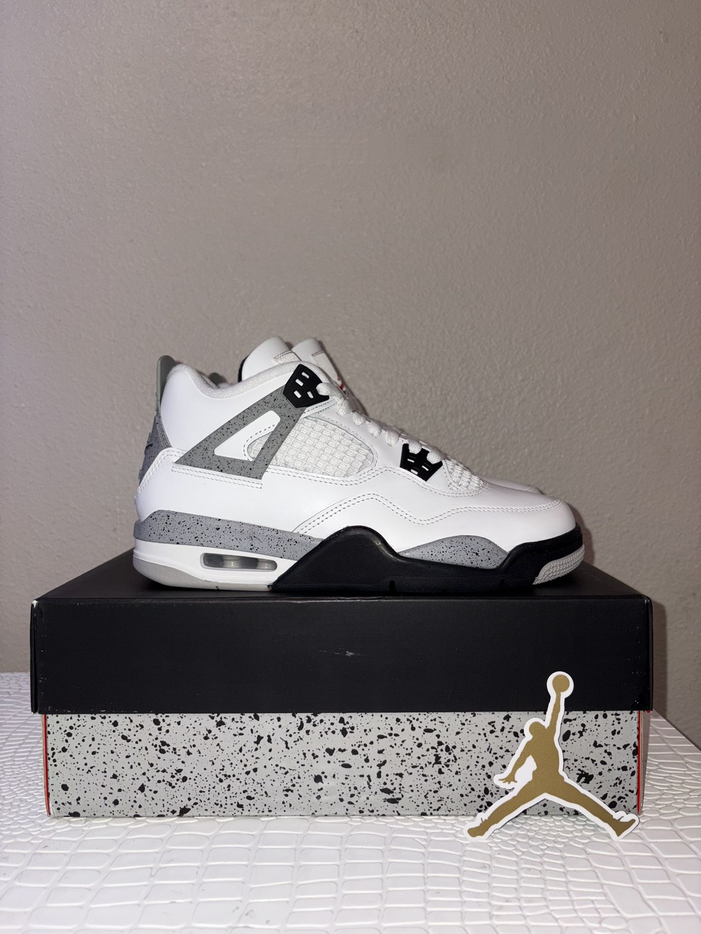Nike Air Jordan Retro 4 “White Cement” GS Size 6.5Y/8W New