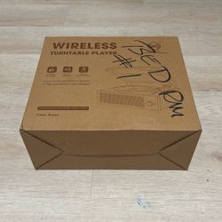 Wireless Turntable Player. Color: Brown