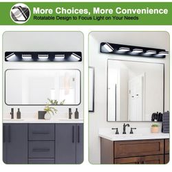 Modern Black LED Bathroom Vanity Light