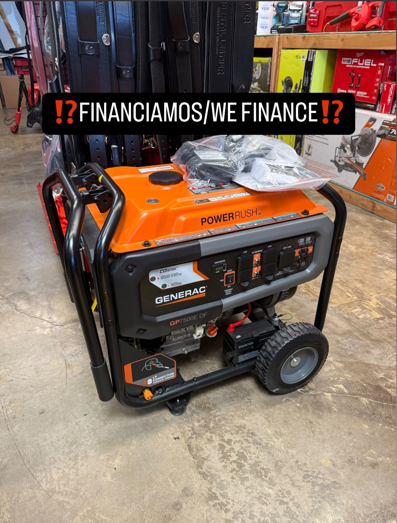Generac 9400 / 7500-Watt Dual Fuel Electric Start Gasoline / Propane Portable Generator - GP7500E DF **(FINANCIAMOS/WE FINANCE)**
