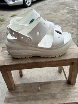 Women's platform Crocs, size 10
