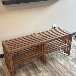Custom Scandinavian Bench / Shoe Shelf 