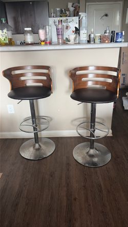 Set of 2 Mid-Century Modern Bar Stools