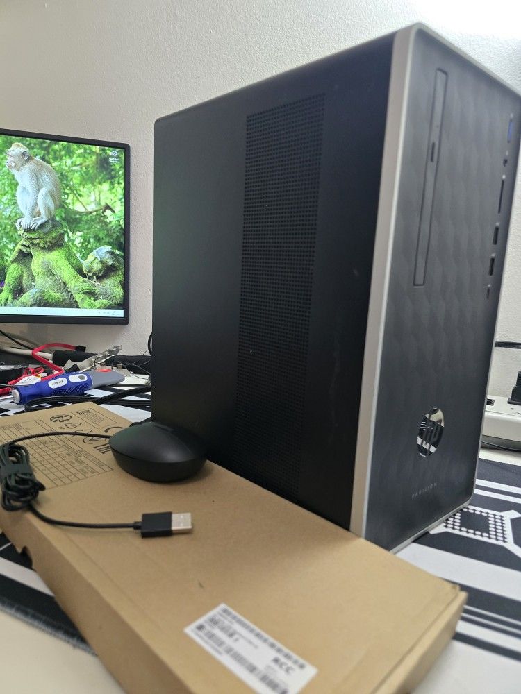 Gaming pc desktop computer ryzen 5 1400, gtx 1050 ti, 16 gb ram, ssd, wifi bundle