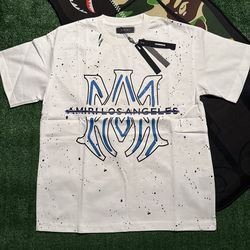 Blue/white Amiri Tee