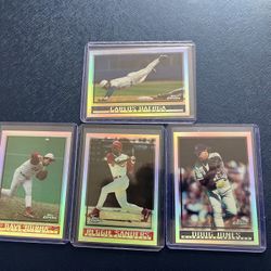 Lot Of 4 1998 Topps Chrome Refractors Baseball Cards Near Mint Condition