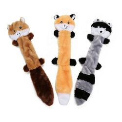 3Pacs Pet Chew Toys No Stuffing Plush Dog cat Squeaky Toys squirrel shape