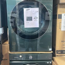 Samsung Bespoke 5.3 Cu.ft Smart AI Washer With 7.6 Cu.ft Smart Electric Dryer With Super Speed Dry - Green