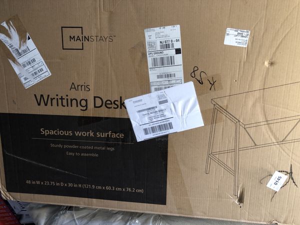 Mainstays Arris Writing Desk Canyon Walnut Finish Brand New Never