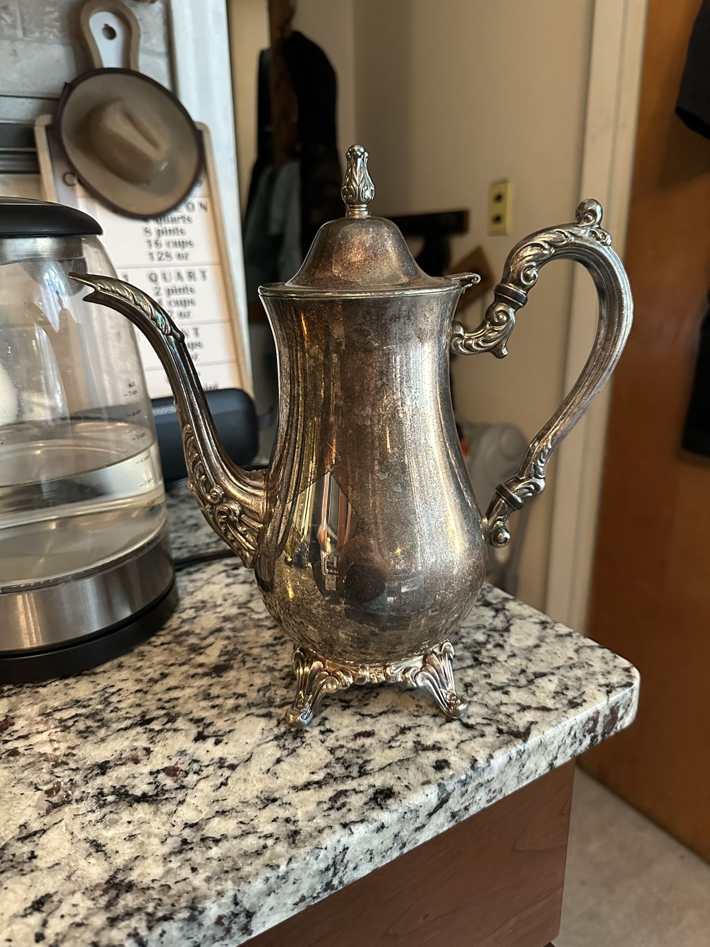 Antique Silver Plated Teapot