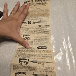 Vintage Bomber Fishing Lures Paper