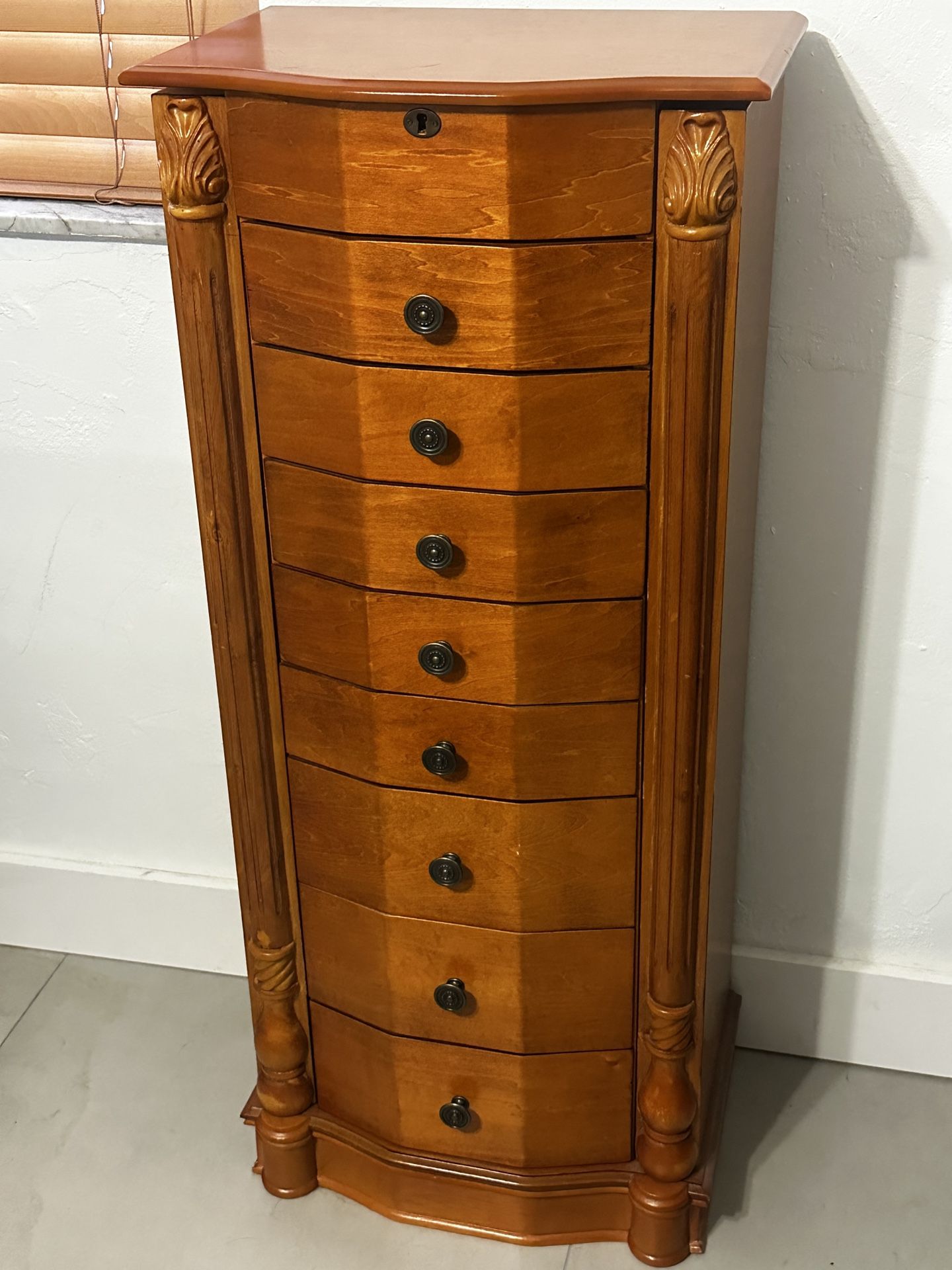 Hives and Honey Robyn Free Standing Jewelry Armoire - Rich Walnut